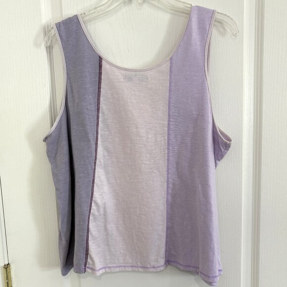 Fourteenth Place Nordstrom Colorblock Tank Top Purple Orchid Petal Size 1X - Picture 4 of 5